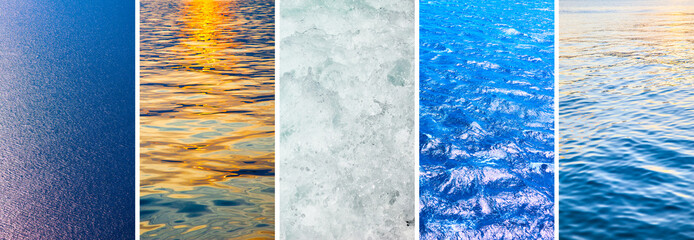 Water of seas and oceans