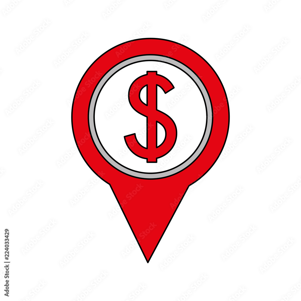 Poster dollar coin currency money pointer location