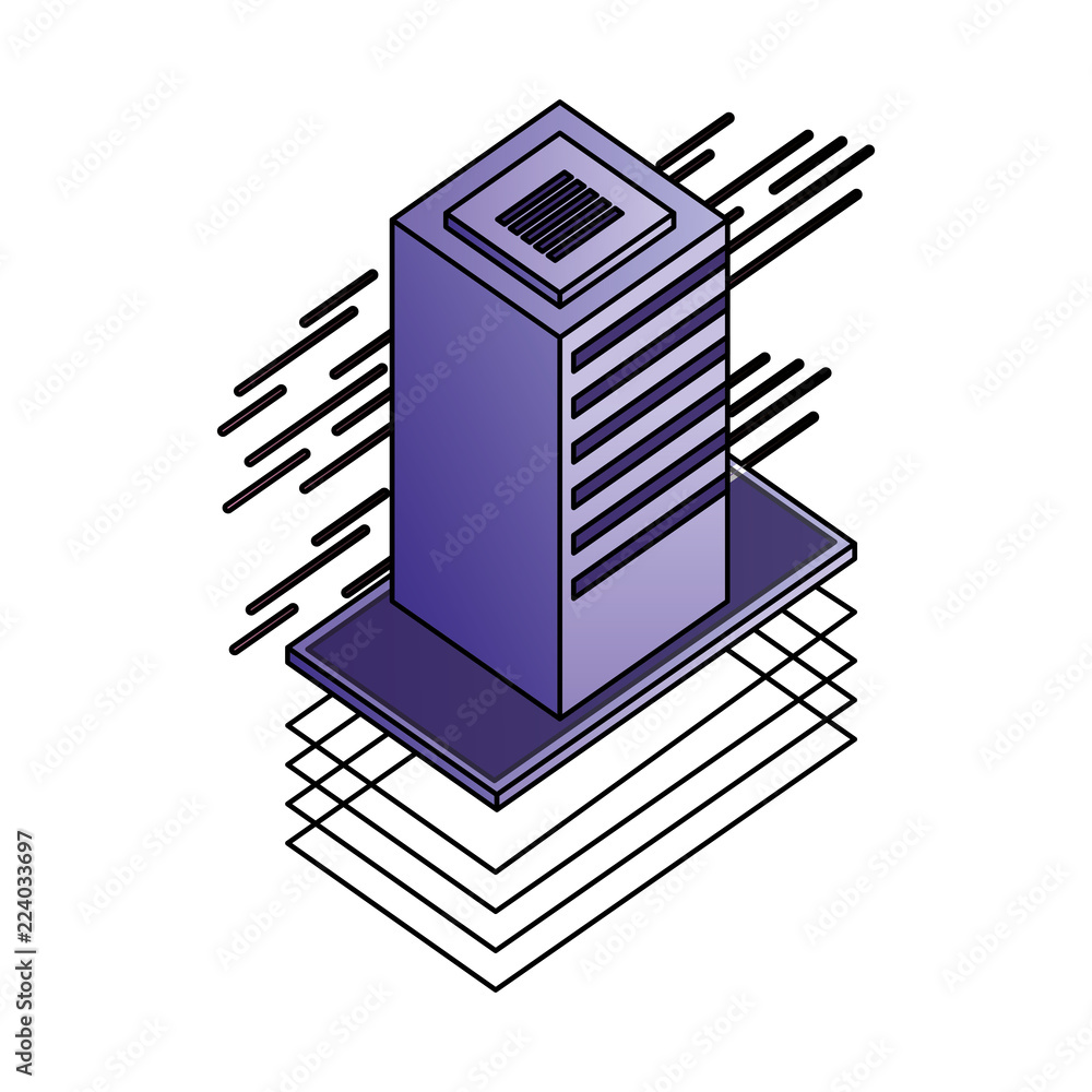 Poster database server isometric storage information technology