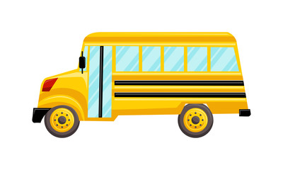 School Bus Template Vector Isolated Design