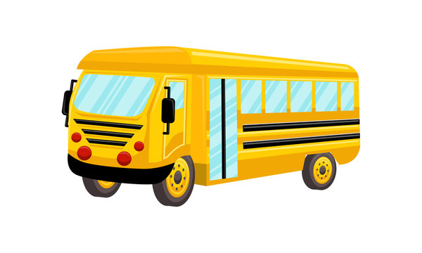 School Bus Template Vector Isolated Design