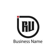 Initial Letter RV Logo Template Design