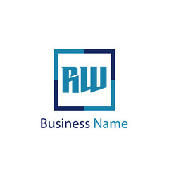 Fototapeta premium Initial Letter RW Logo Template Design