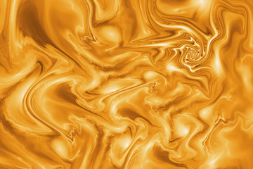 Abstract colorful golden wavy texture. Fantasy fractal background. Digital art. 3D rendering.