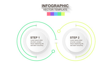 Timeline infographics design vector and marketing icons can be used for workflow layout, diagram, annual report, web design. Business concept with 2 options, steps or processes