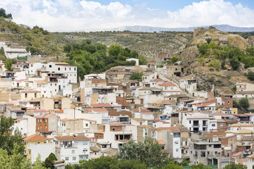 Fototapeta na wymiar a view over La Peza town, province of Granada, Andalusia, Spain