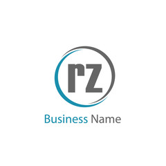 Initial Letter RZ Logo Template Design