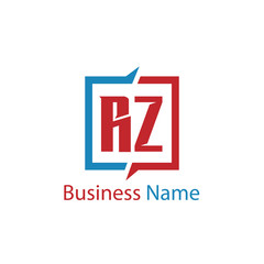 Initial Letter RZ Logo Template Design