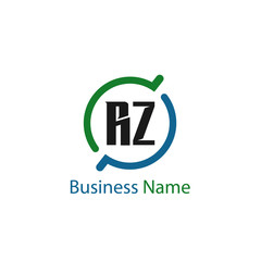 Initial Letter RZ Logo Template Design