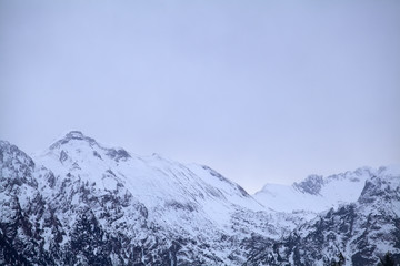 Fototapeta na wymiar snowy mountain peaks