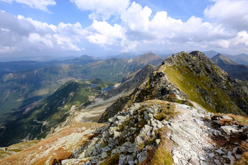 hiking trail in tatra mountains in Slovakia
