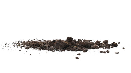 soil pile isolated on white background