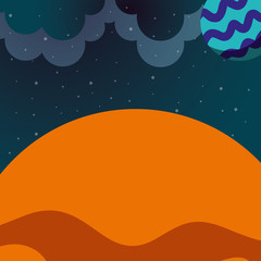 Obraz premium space solar system concept