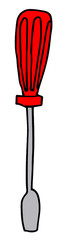 Simple illustration of a screwdriver