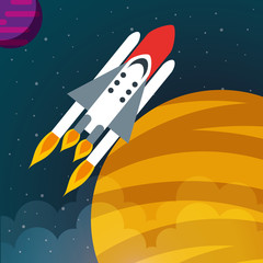 Naklejka premium space solar system concept