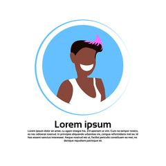 african american hipster woman avatar happy lady face profile female cartoon character portrait isolated flat copy space vector illustration