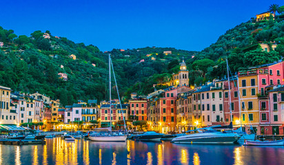 Picturesque fishing village Portofino, Liguria, Italy - obrazy, fototapety, plakaty