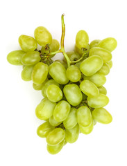 green grapes isolated on the white background