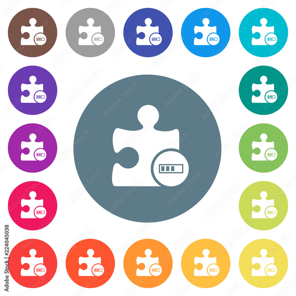 Poster plugin processing flat white icons on round color backgrounds