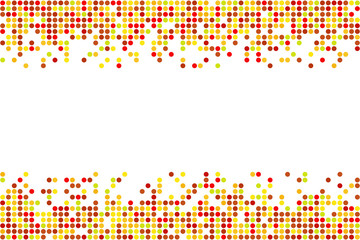 Abstract autumn mosaic - vector background from circles copy space