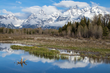 river in front of teton range