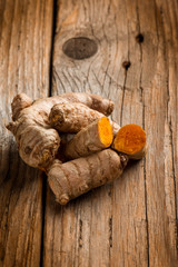 fresh tumetic over wood backgorund