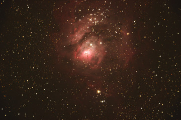 Nebula of the Lagoon, M8. Nebula of emission located in the Constellation of Sagittarius.
