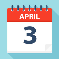 April 3 - Calendar Icon