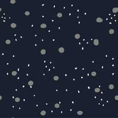 Beautiful abstract seamless repeating pattern. Hand painted artistic style with chaotic paint elements. Perfect for textile, wrapping, web and all kind of decorative projects. Vector illustration.