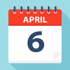 April 6 - Calendar Icon