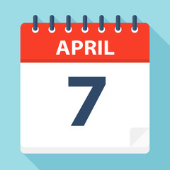 April 7 - Calendar Icon