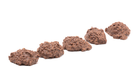 Chocolate Coconut Mound on a White Background
