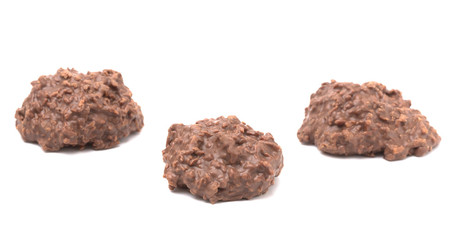 Chocolate Coconut Mound on a White Background