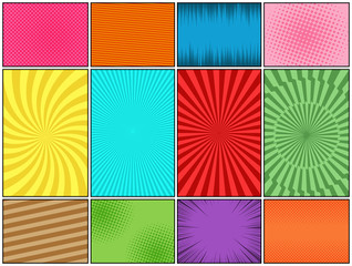 Comic book page colorful composition