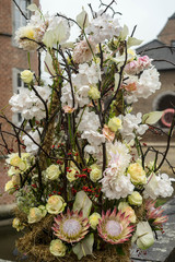 Floral arrangement at the Alden Biesen Castle, in Hasselt, Belgium