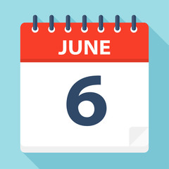 June 6 - Calendar Icon