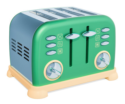 Retro toaster, 3D rendering