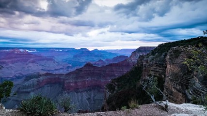 Sunrise and clouds at Grand Canyon National Park, Arizona, USA.