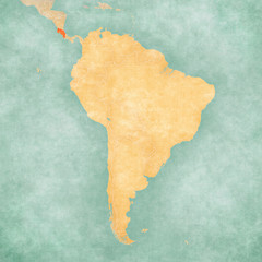 Map of South America - Costa Rica