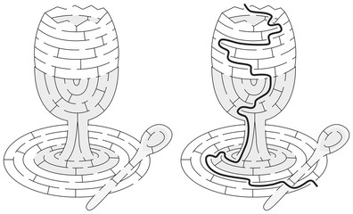 Soft boiled egg maze
