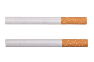 The cigarette isolated on a white background