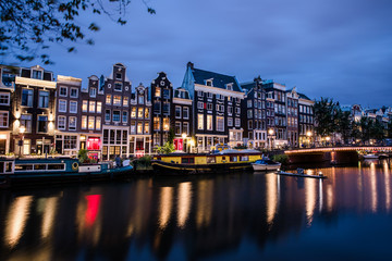 Fototapeta premium red lights in amsterdam
