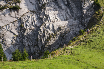 Hiking trail in Switzerland (mountains)