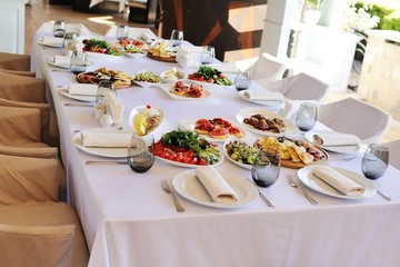 beautifully decorated table in the restaurant