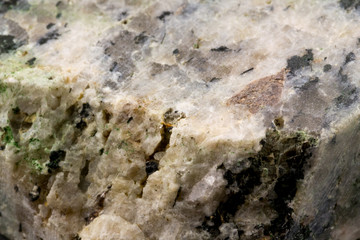 Marble stone texture macro close up background, crystals and minerals, rock texture