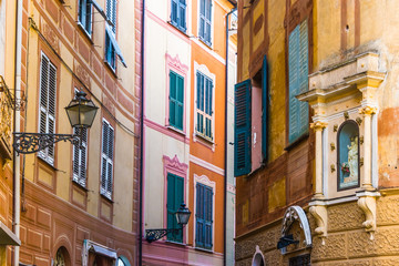 Architecture of Sestri Levante, Liguria, Italy © monticellllo