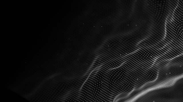 Data technology background. Abstract background. Connecting dots and lines on dark background. 3D rendering. 4k.