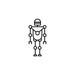 Smart robot  icon. Element of future technology icon for mobile concept and web apps. Thin line Smart robot  icon can be used for web and mobile