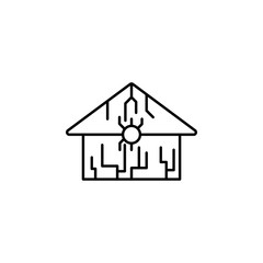 Smart house smart home icon. Element of future technology icon for mobile concept and web apps. Thin line Smart house smart home icon can be used for web and mobile