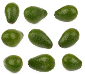 avocado on white